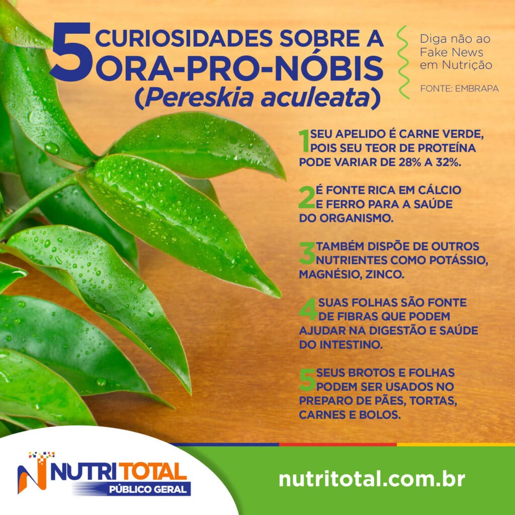 Valores nutricionais completos do ora-pro-nóbis
