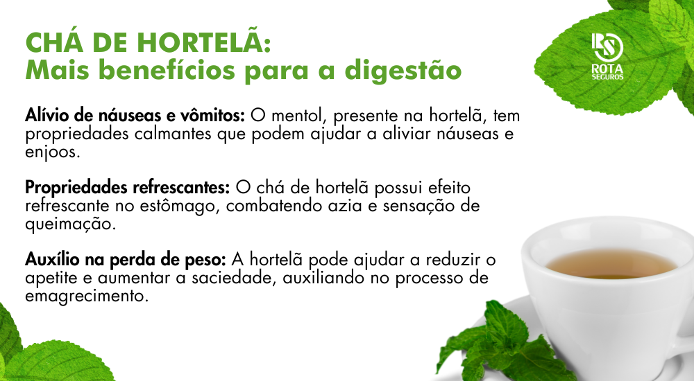 chá de hortelã que benefício tem